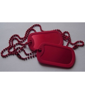 Nieśmiertelniki komplet - DOG-TAG RED