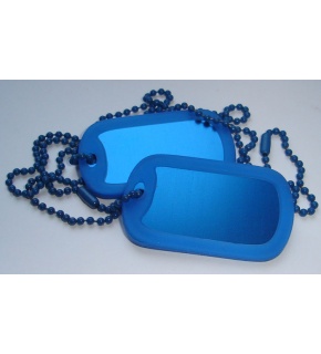 Nieśmiertelniki komplet - DOG-TAG BLUE