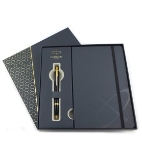 Długopis Parker IM czarny GT z notesem