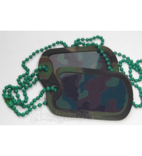 Nieśmiertelniki komplet - DOG-TAG CAMO GREEN