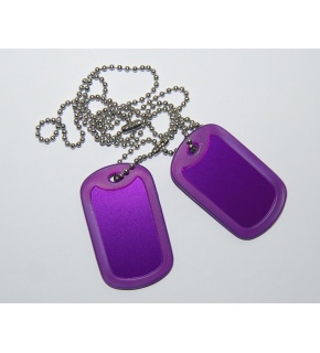 Nieśmiertelniki komplet - DOG TAG VIOLET